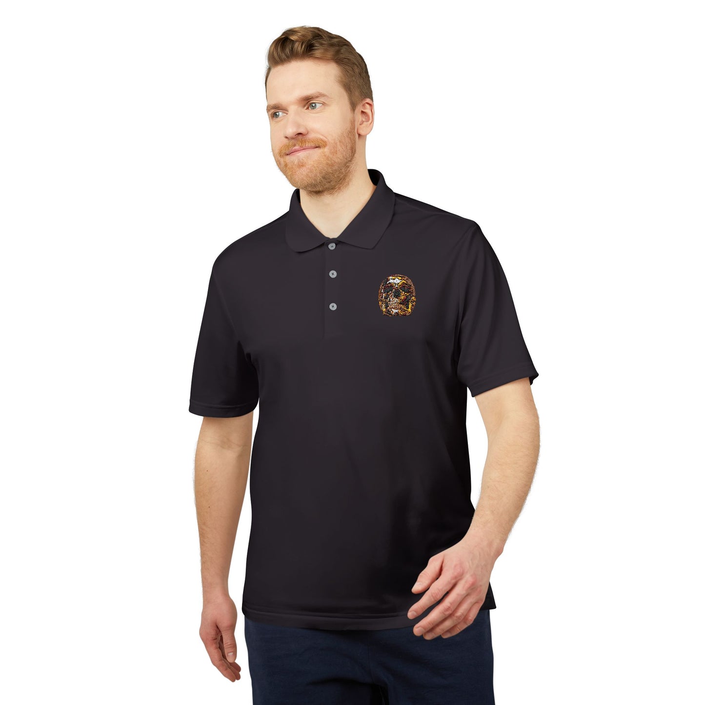 Smoking Skull Adidas Performance Polo