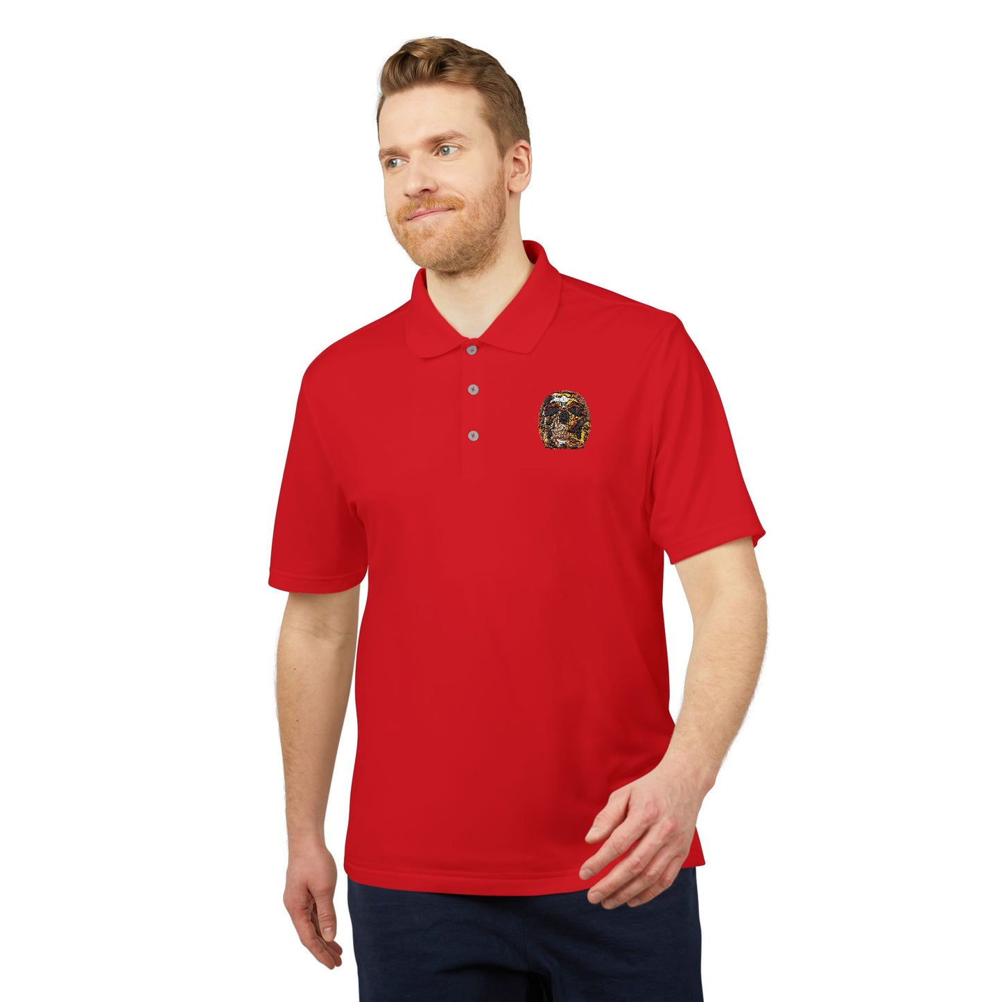 Smoking Skull Adidas Performance Polo
