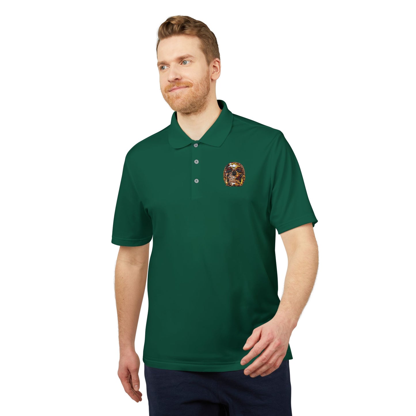 Smoking Skull Adidas Performance Polo