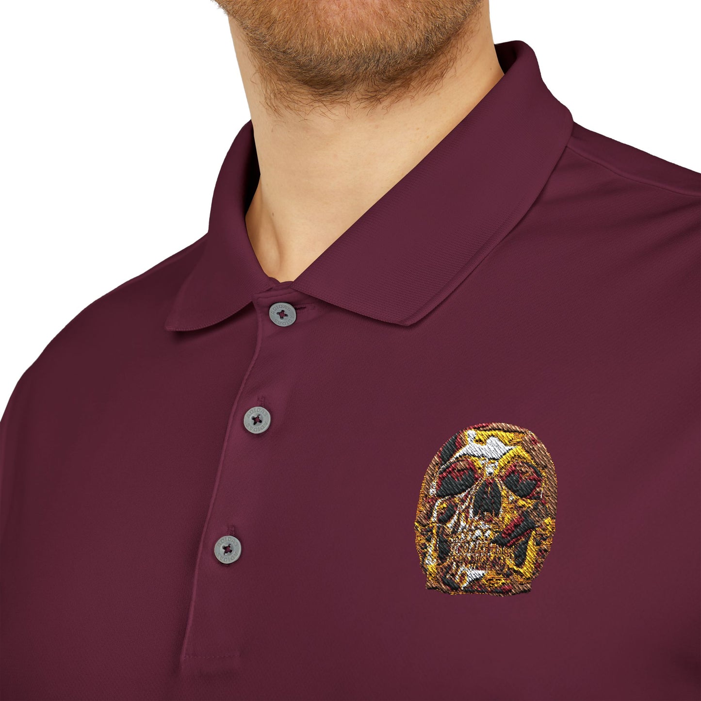 Smoking Skull Adidas Performance Polo