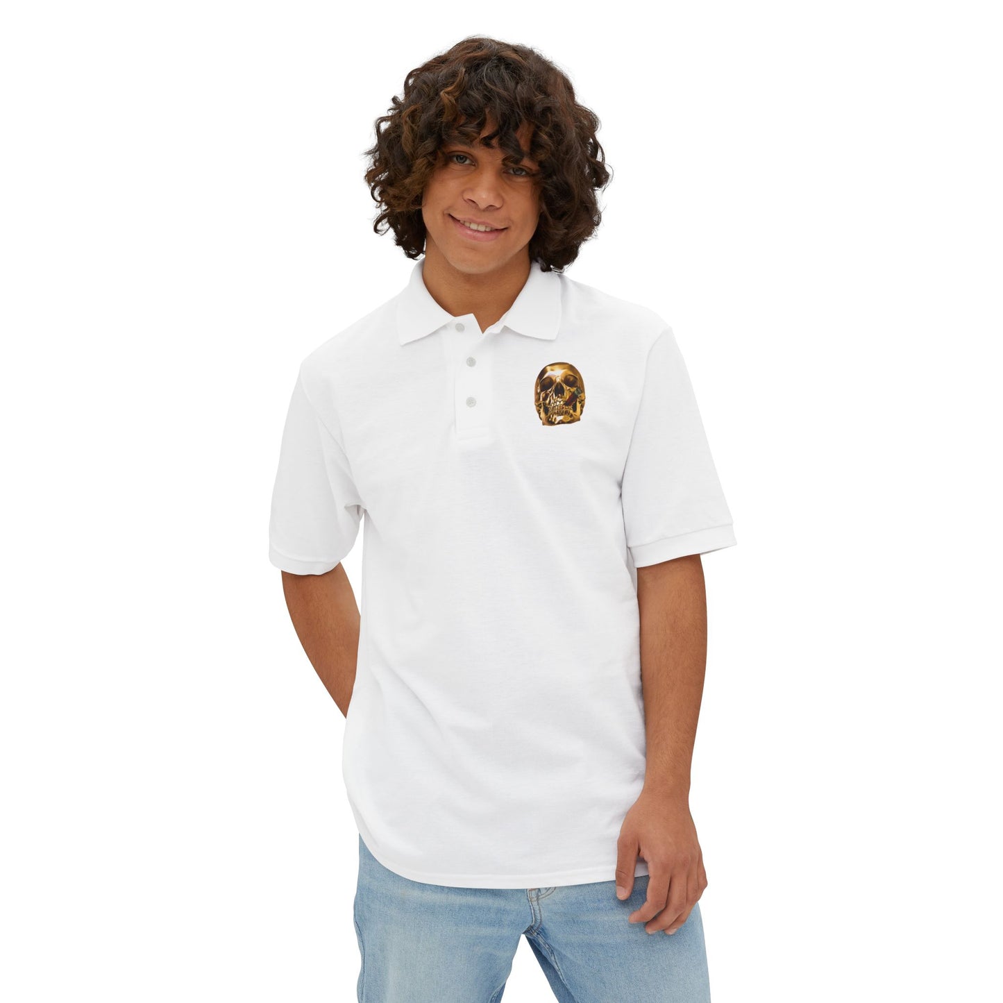 Smoking Skull Polo Shirt