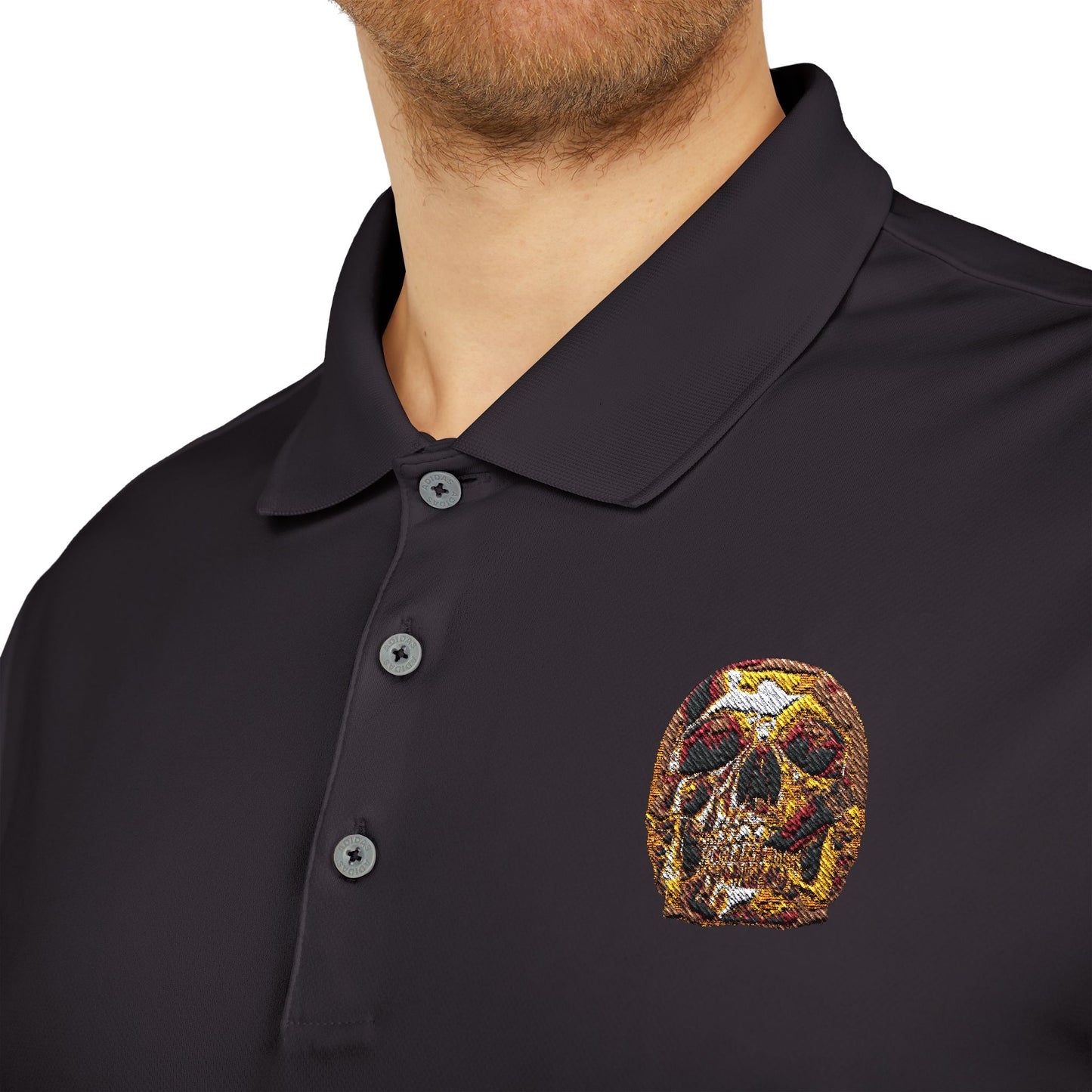 Smoking Skull Adidas Performance Polo