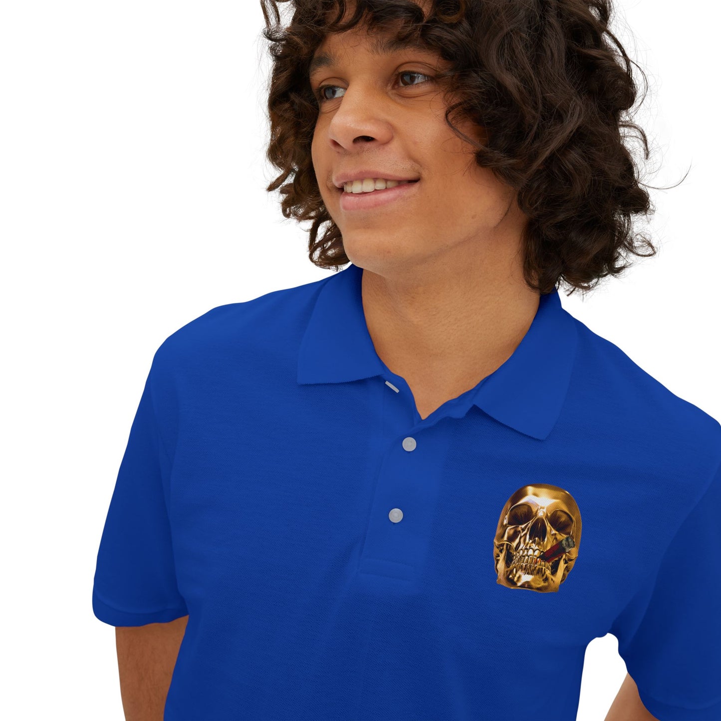 Smoking Skull Polo Shirt