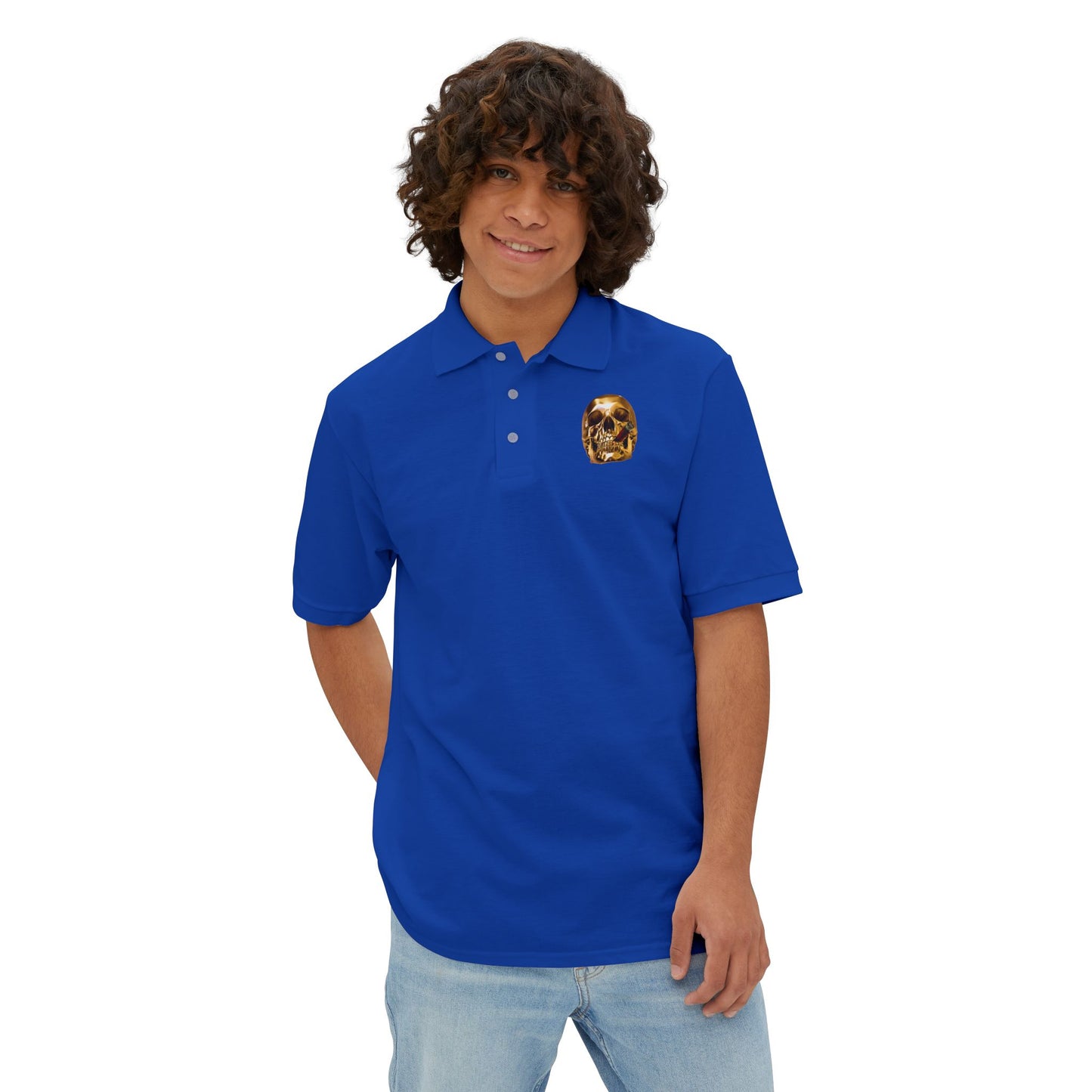 Smoking Skull Polo Shirt