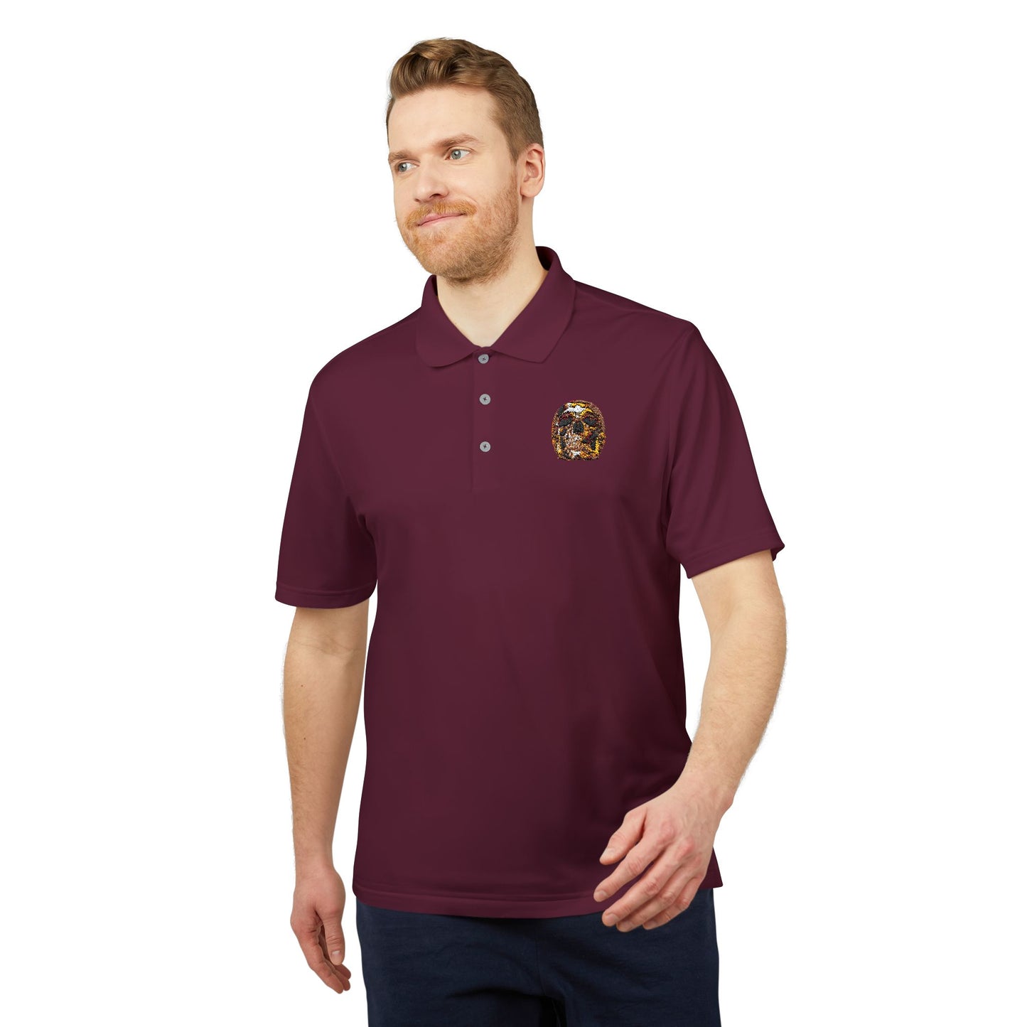 Smoking Skull Adidas Performance Polo