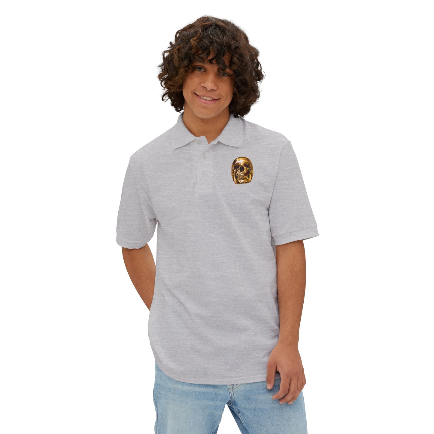Smoking Skull Polo Shirt