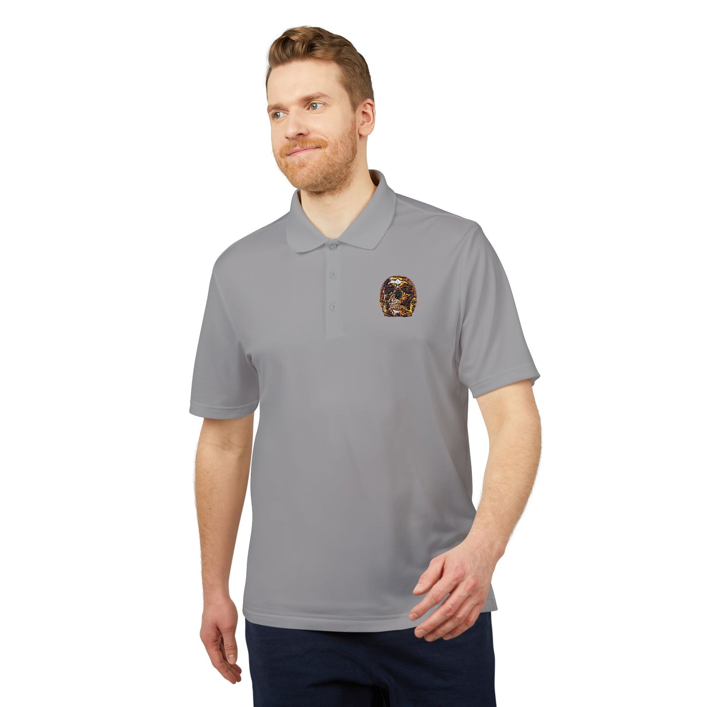 Smoking Skull Adidas Performance Polo