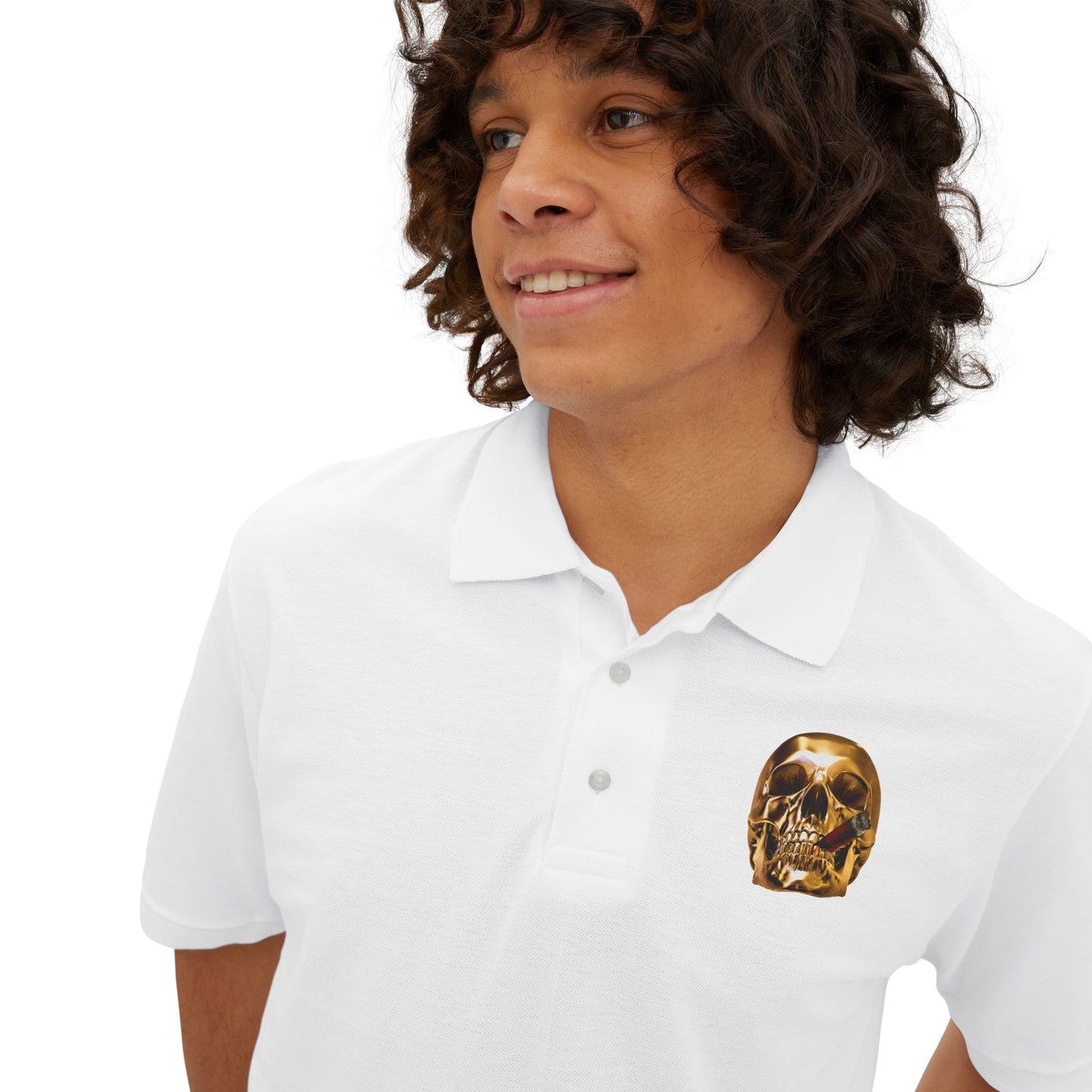 Smoking Skull Polo Shirt