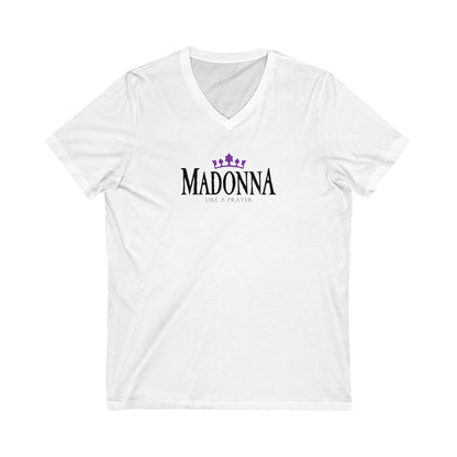 Madonna-Like A Prayer Adult V-Neck T-Shirt