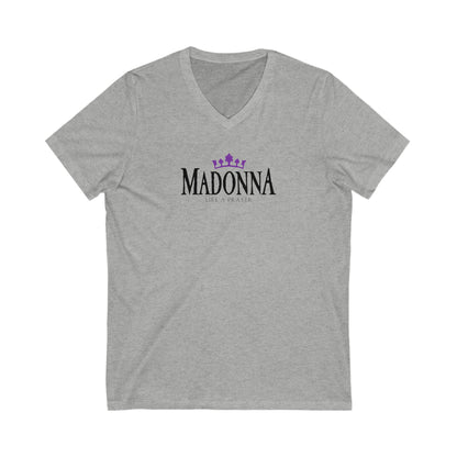 Madonna-Like A Prayer Adult V-Neck T-Shirt