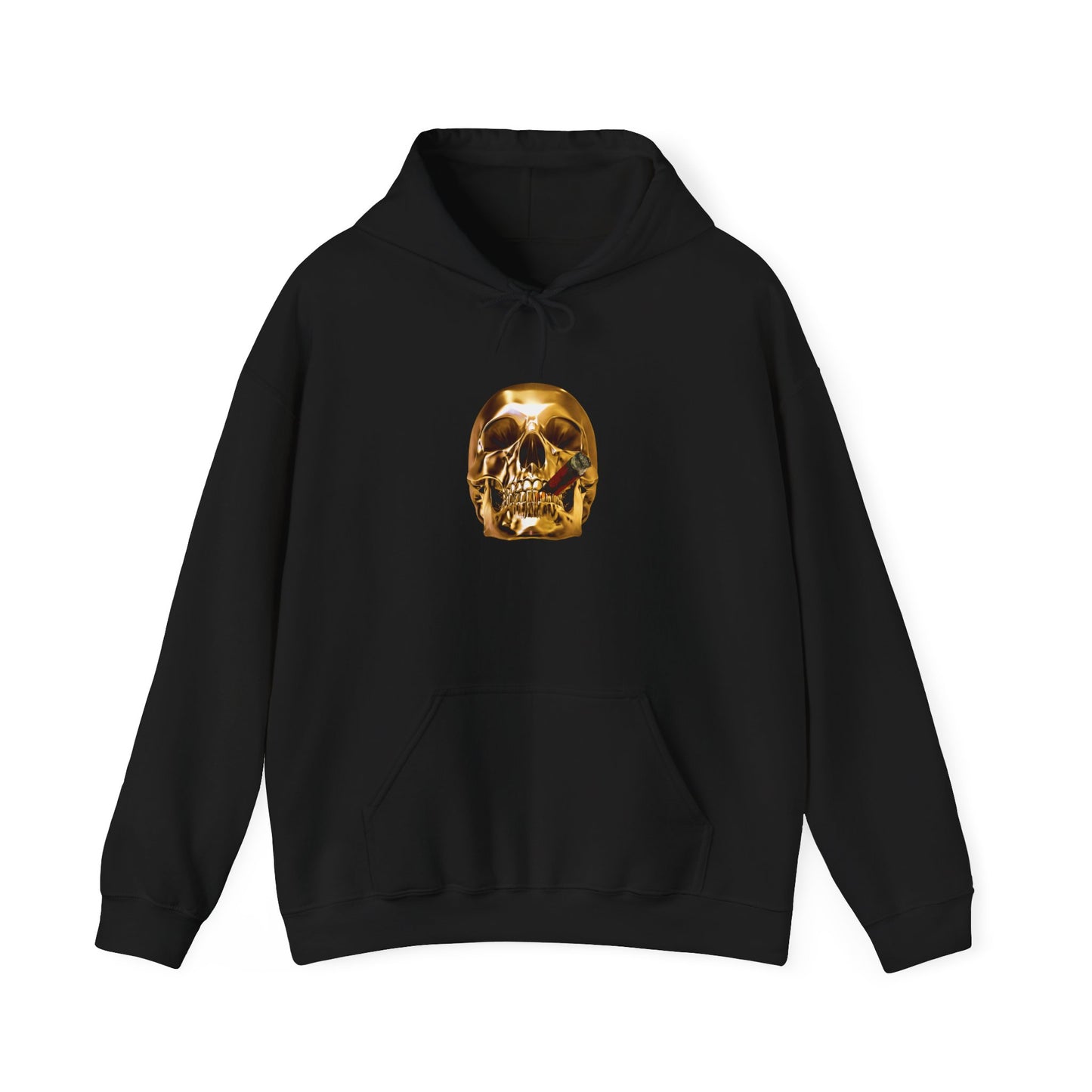 Smoking Skull Adult Hoodie