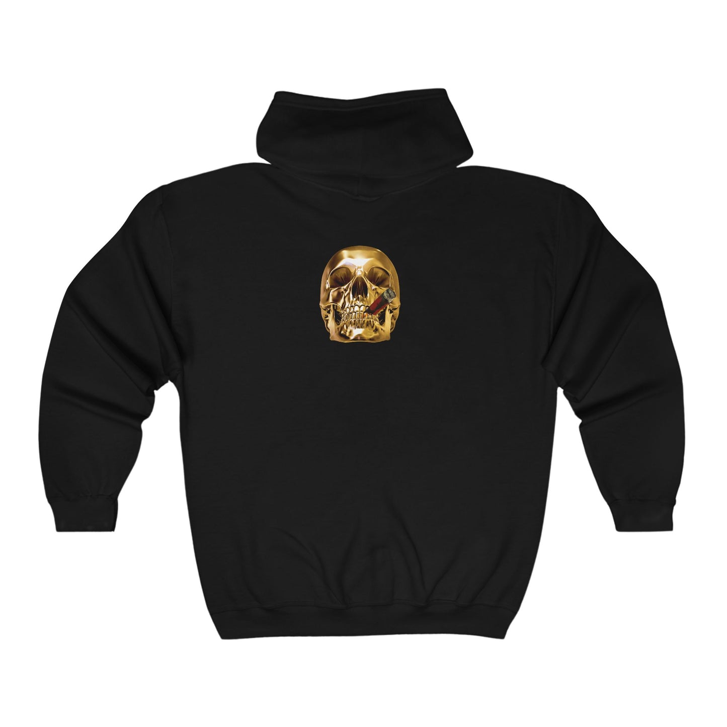 Smoking Skull Adult Zip-Up Hoodie