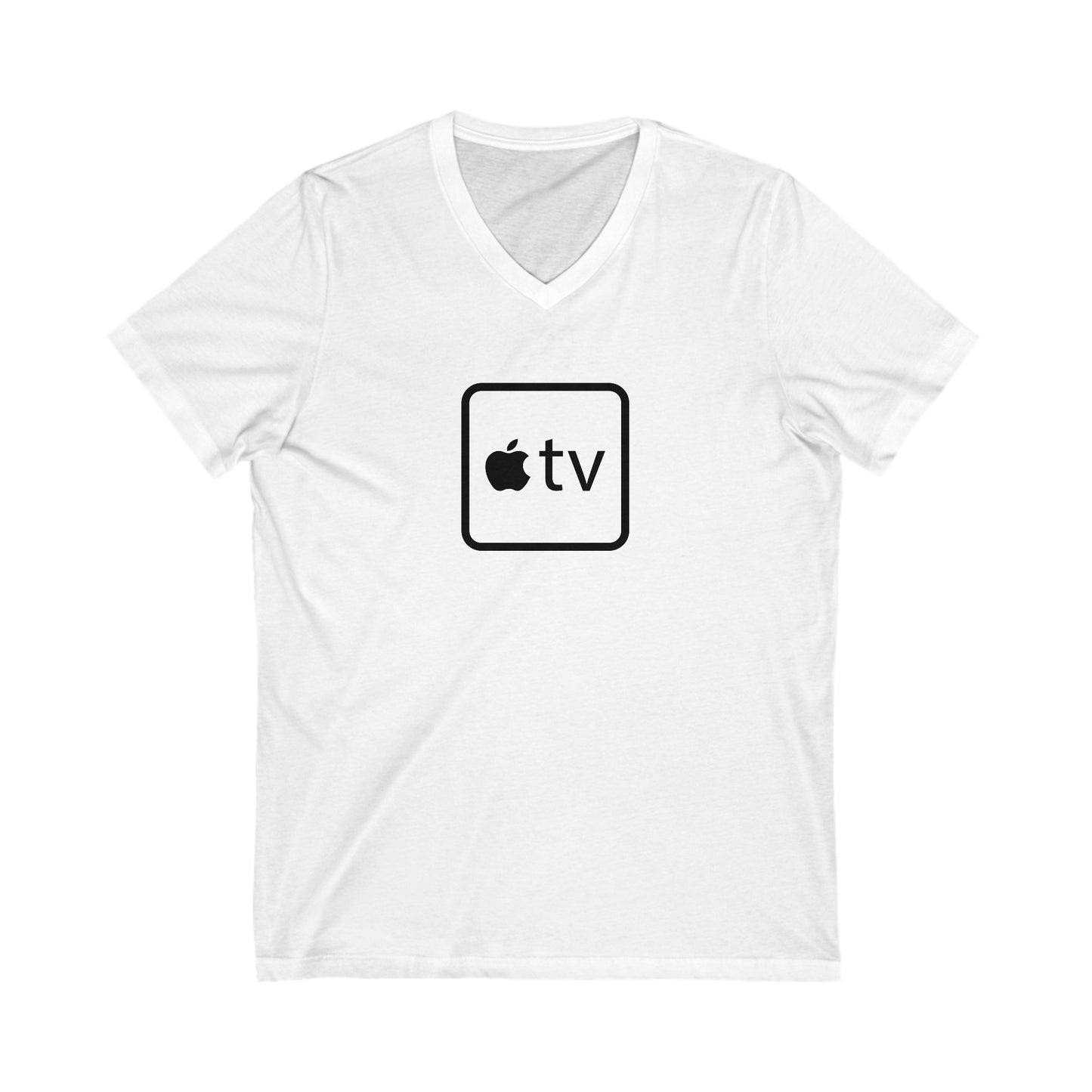 Apple TV Logo Adult V-Neck T-Shirt