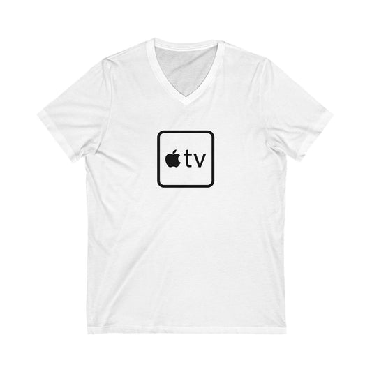 Apple TV Logo Adult V-Neck T-Shirt