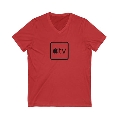 Apple TV Logo Adult V-Neck T-Shirt