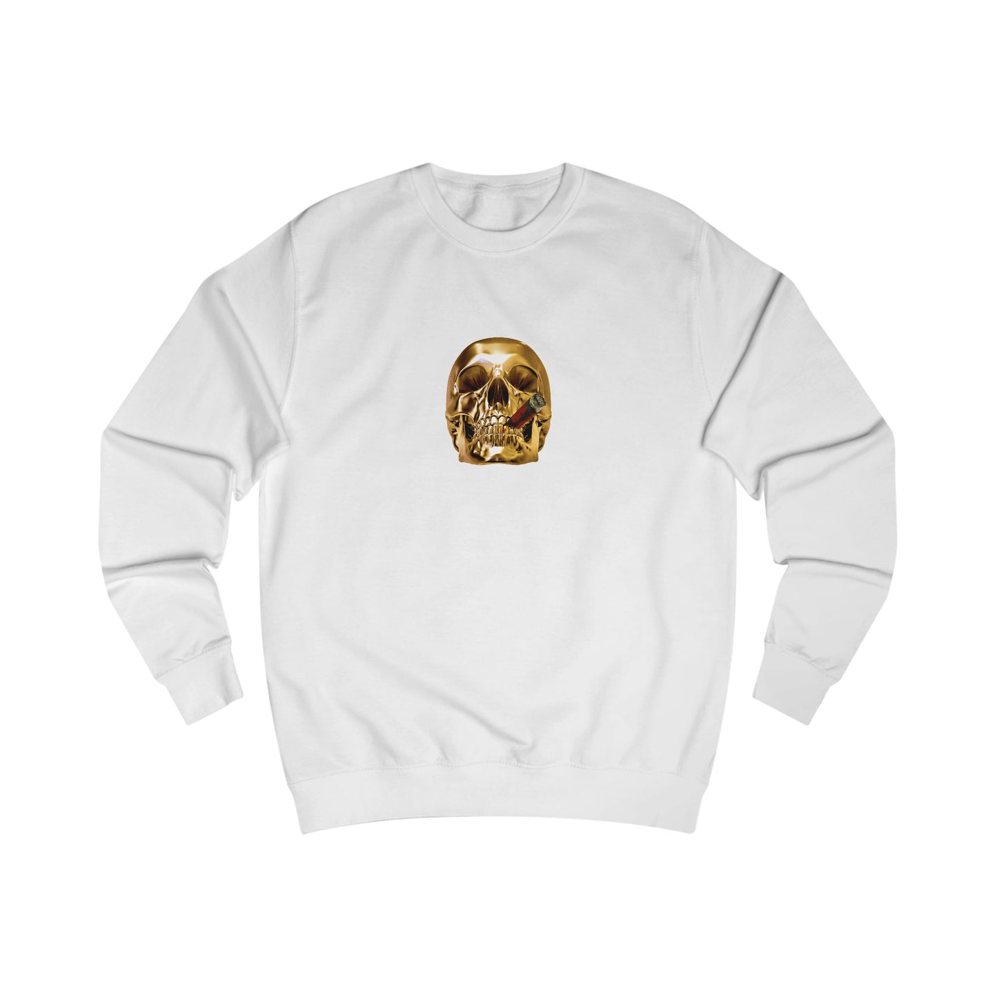 Smoking Skull Adult Sweatshirt