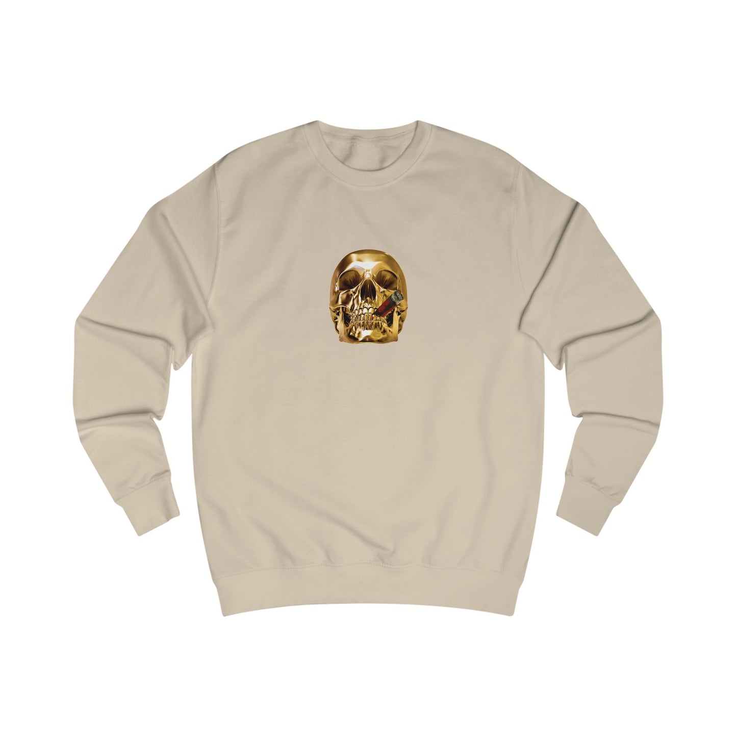 Smoking Skull Adult Sweatshirt