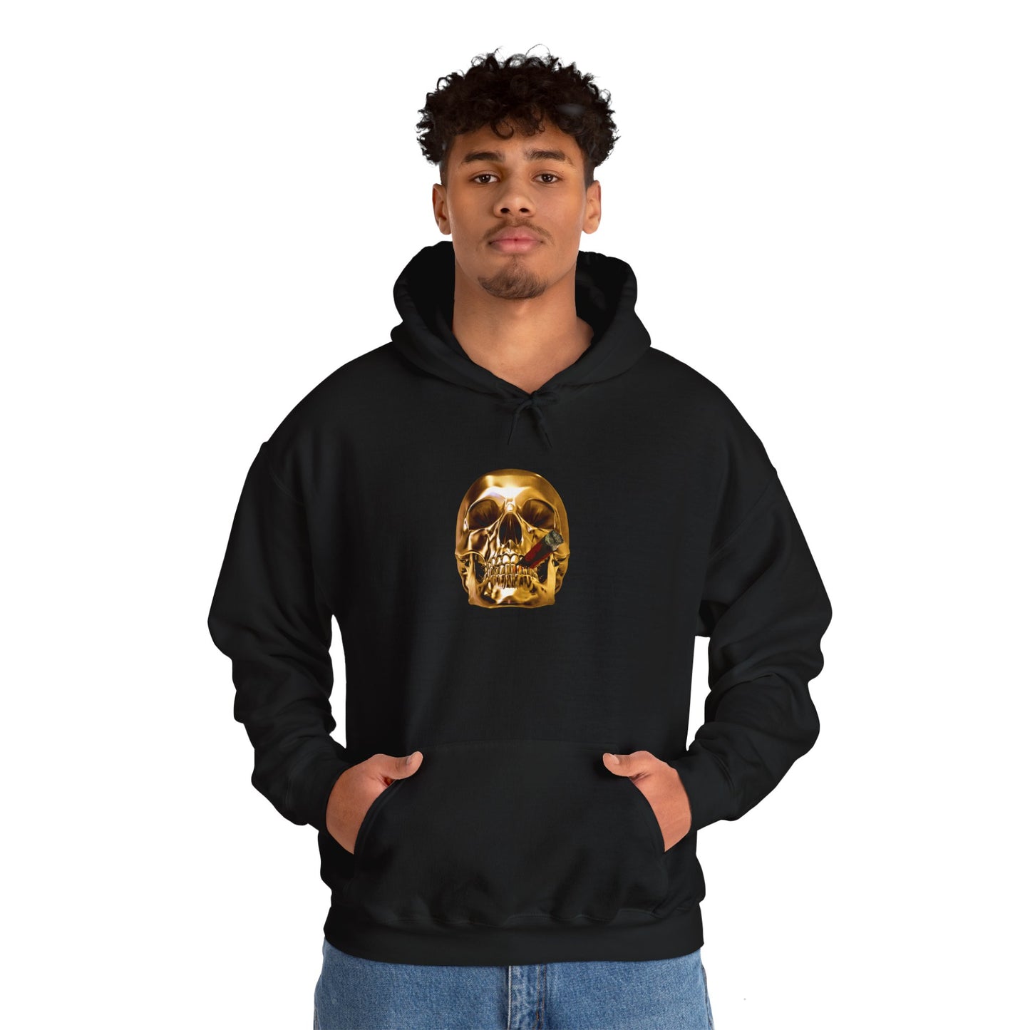 Smoking Skull Adult Hoodie