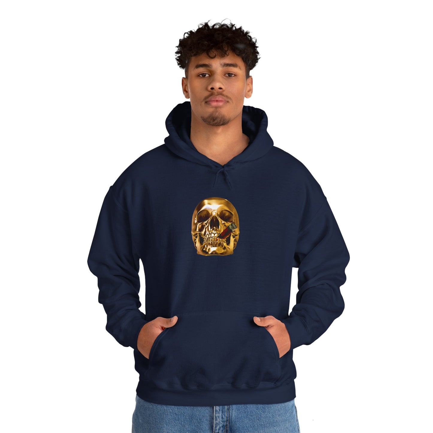 Smoking Skull Adult Hoodie