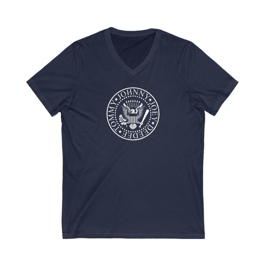 Ramones Logo Adult V-Neck T-Shirt