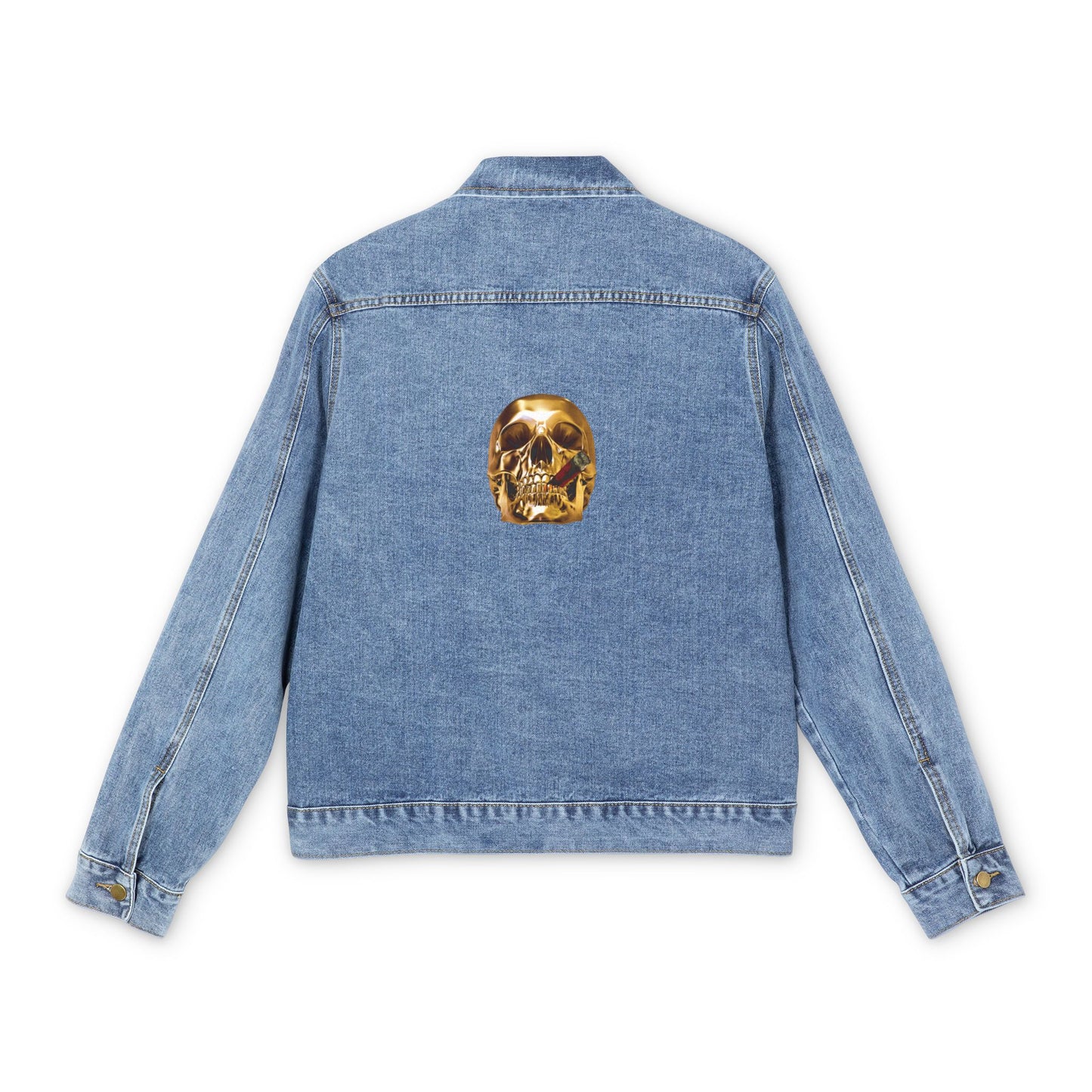 Smoking Skull Adult Denim Jacket