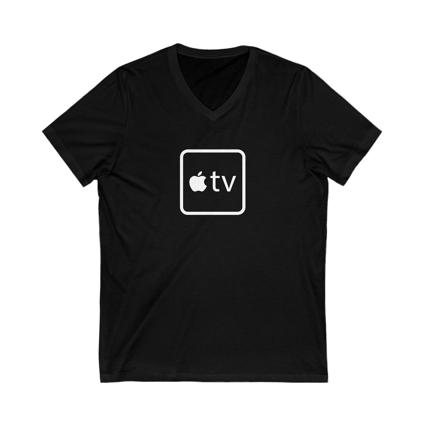 Apple TV Logo Adult V-Neck T-Shirt