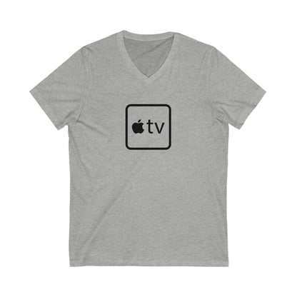 Apple TV Logo Adult V-Neck T-Shirt